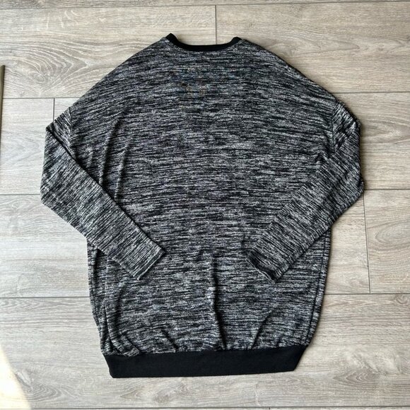 Aritzia Wilfred free Heathered  Black Trim Devinette V-neck Sweater - Picture 14 of 15